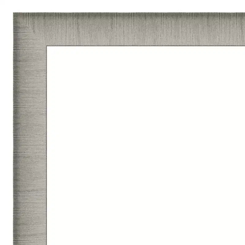Miroir de porte encadré, finition étain brossé élégant