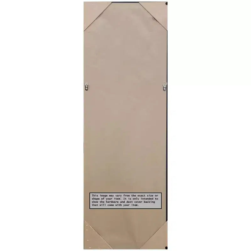 Miroir de porte encadré, finition étain brossé élégant