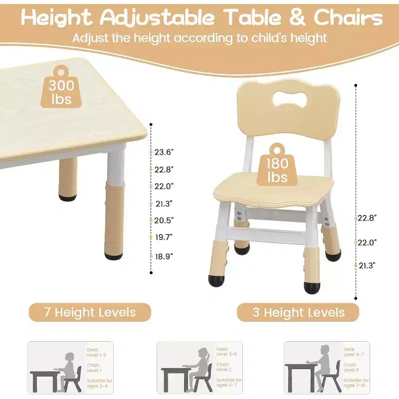 Table et chaises pour enfants