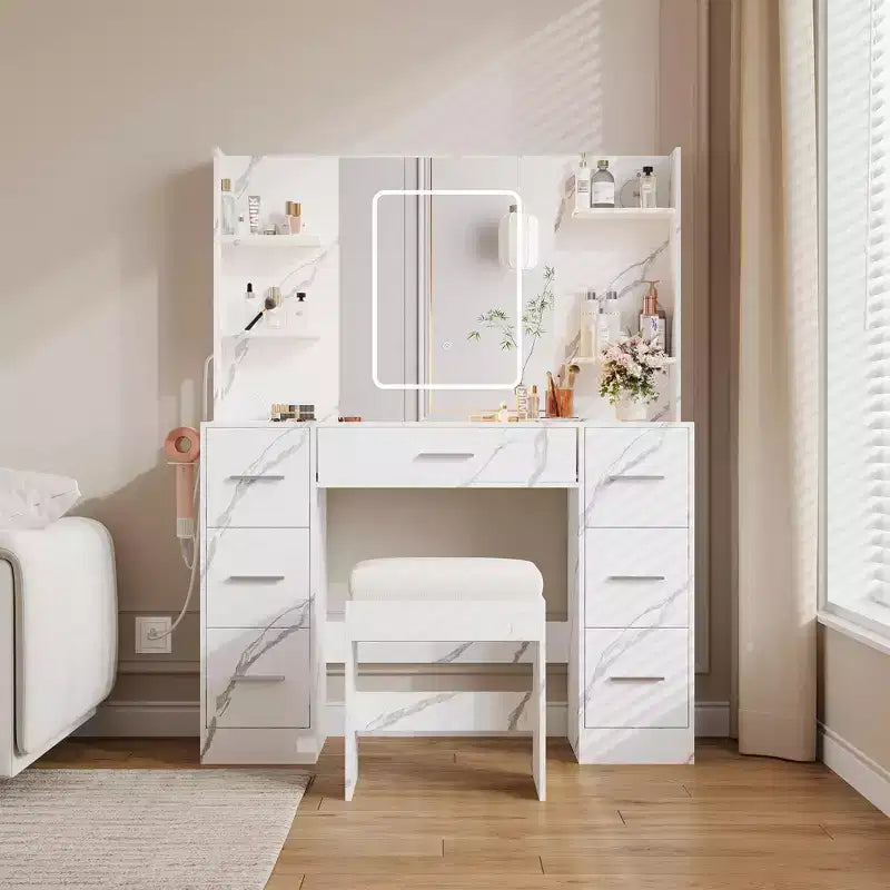 Coiffeuse avec tabouret