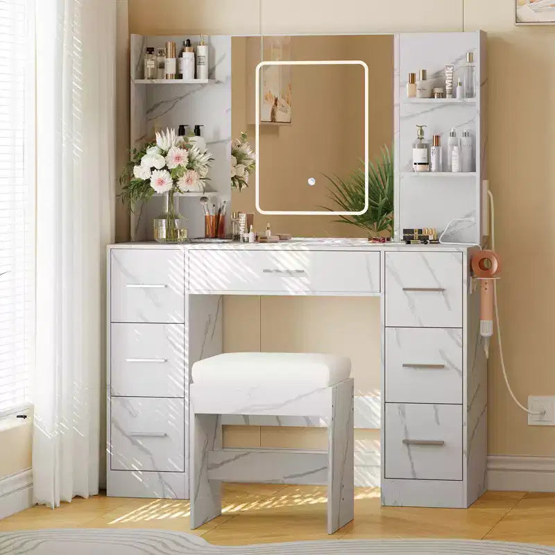 Coiffeuse avec tabouret