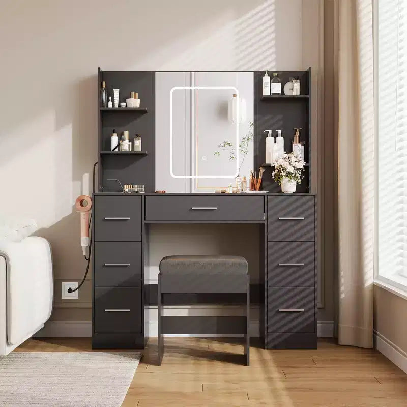 Coiffeuse avec tabouret