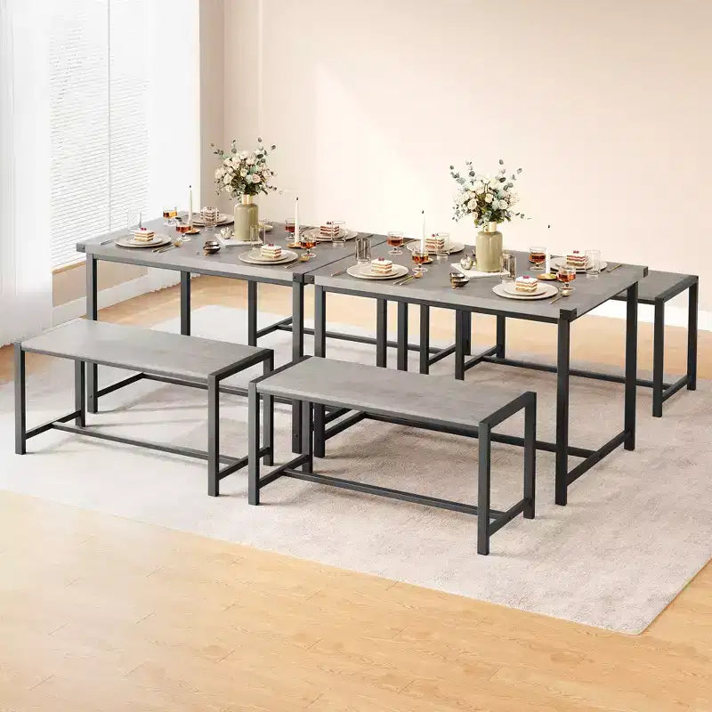Table de salle à manger avec pieds en métal