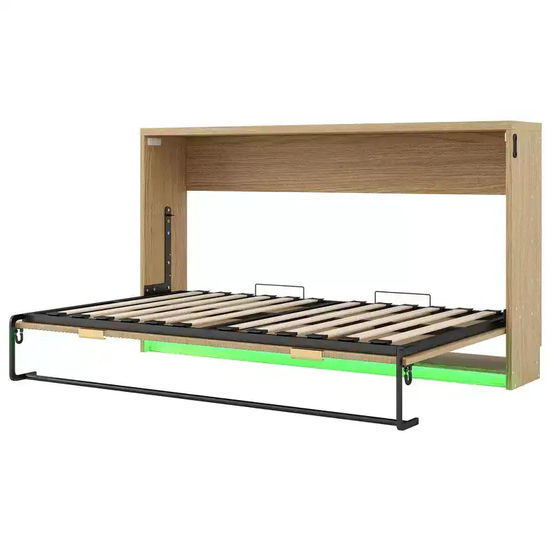 Lit armoire de rangement en bois