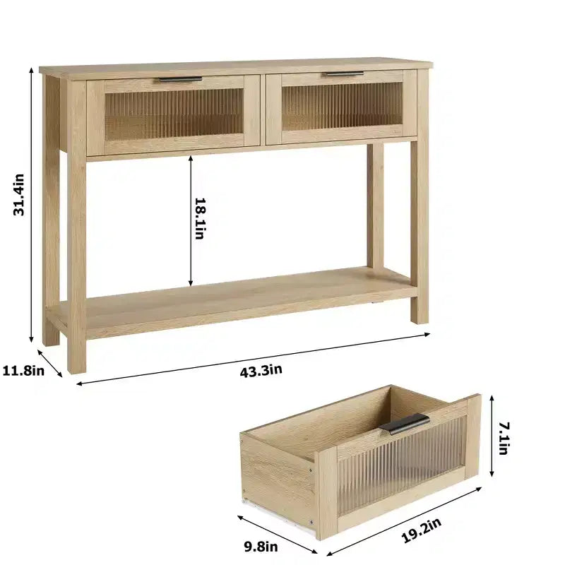 Console en bois moderne