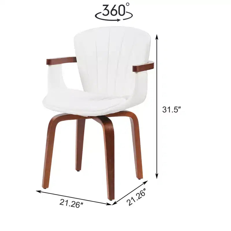 Chaises de salle à manger pivotantes en similicuir
