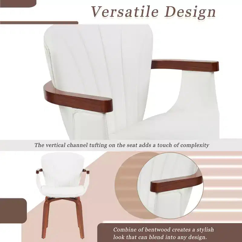 Chaises de salle à manger pivotantes en similicuir