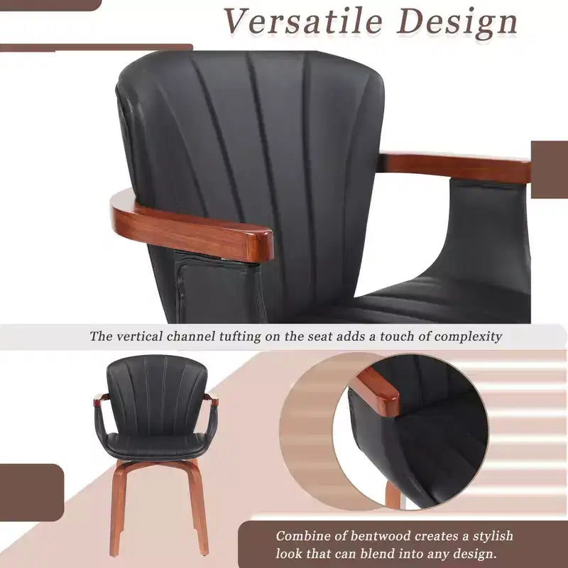 Chaises de salle à manger pivotantes en similicuir