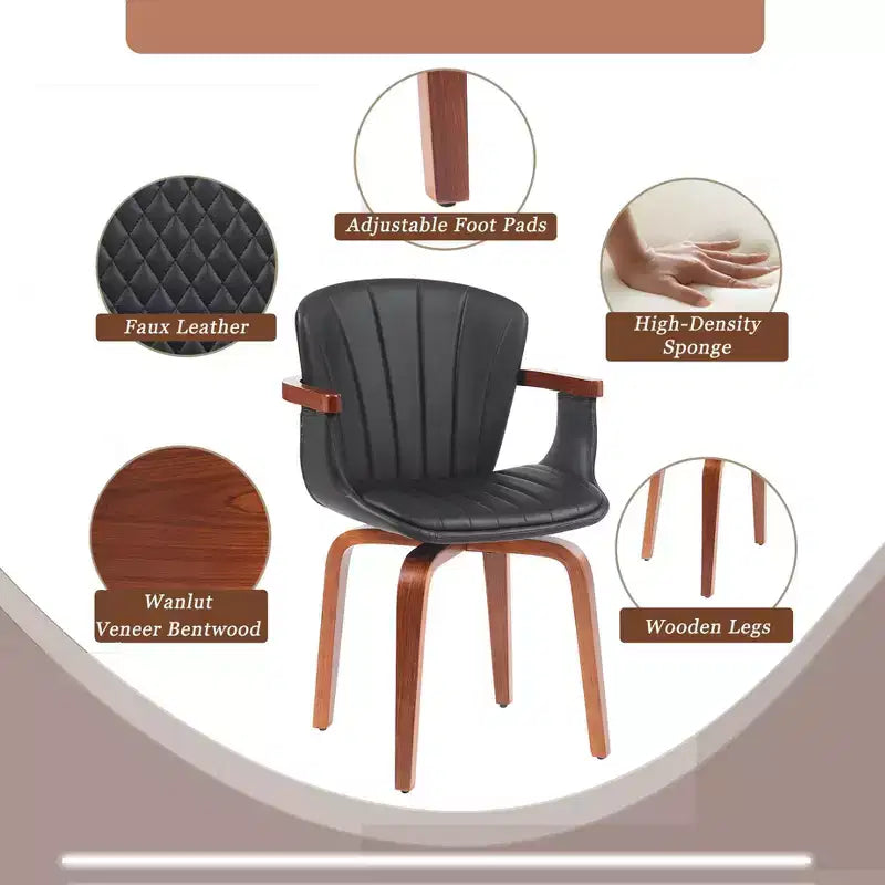Chaises de salle à manger pivotantes en similicuir