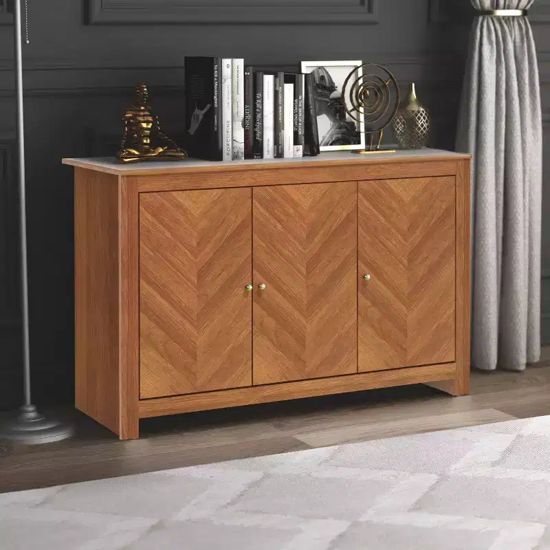 buffet avec portes à chevrons