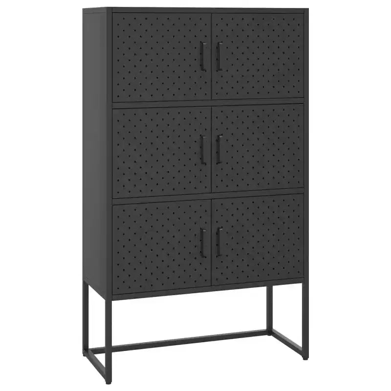 vidaXL Highboard Steel Medium Highboard Cabinet Rectangular