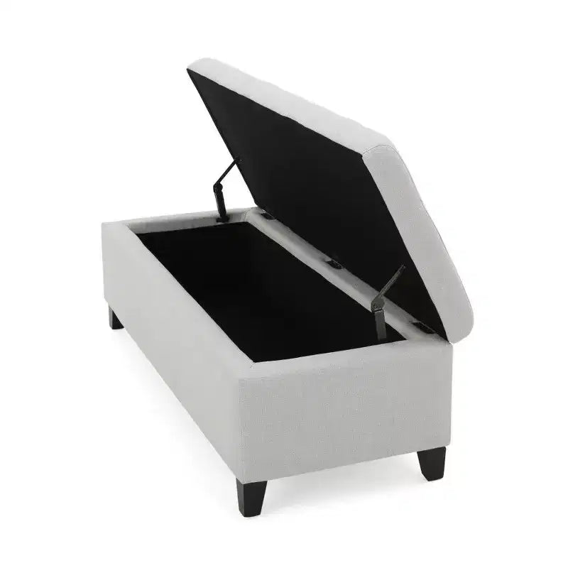 Banc coffre de rangement rembourré