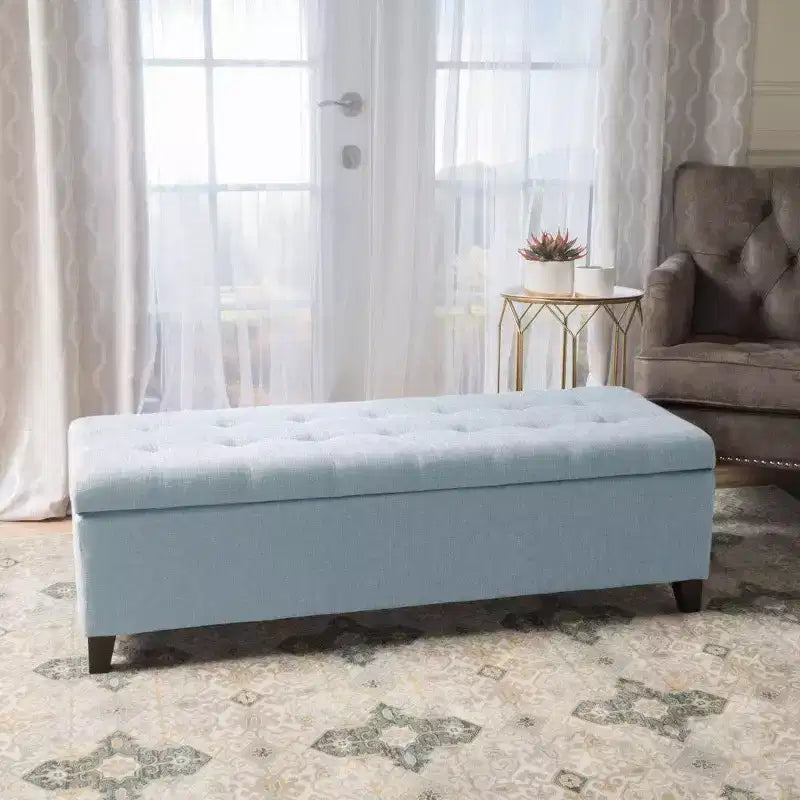 Banc coffre de rangement rembourré
