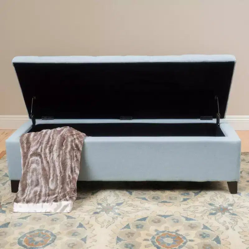 Banc coffre de rangement rembourré