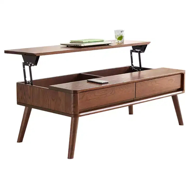 Table basse à plateau relevable en bois massif