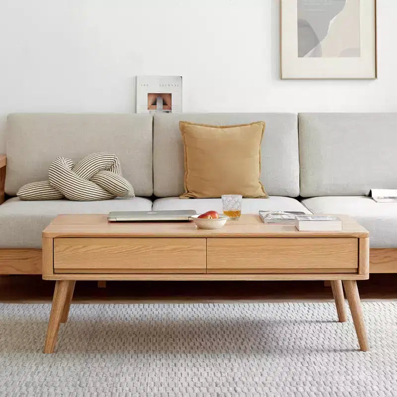 Table basse à plateau relevable en bois massif