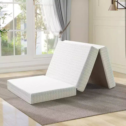 Dyonery 6 Tri-Fold Memory Foam Mattress with Washable Cover & Storage Bag Foldable Floor Mattress for Guest Bed/Dorm/Camping/Murphy Bed
