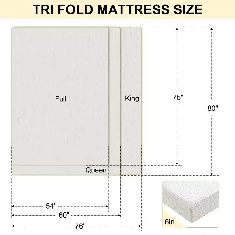 Matelas lit pliant en mousse à mémoire de forme