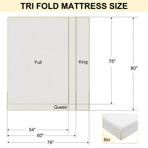 Matelas lit pliant en mousse à mémoire de forme