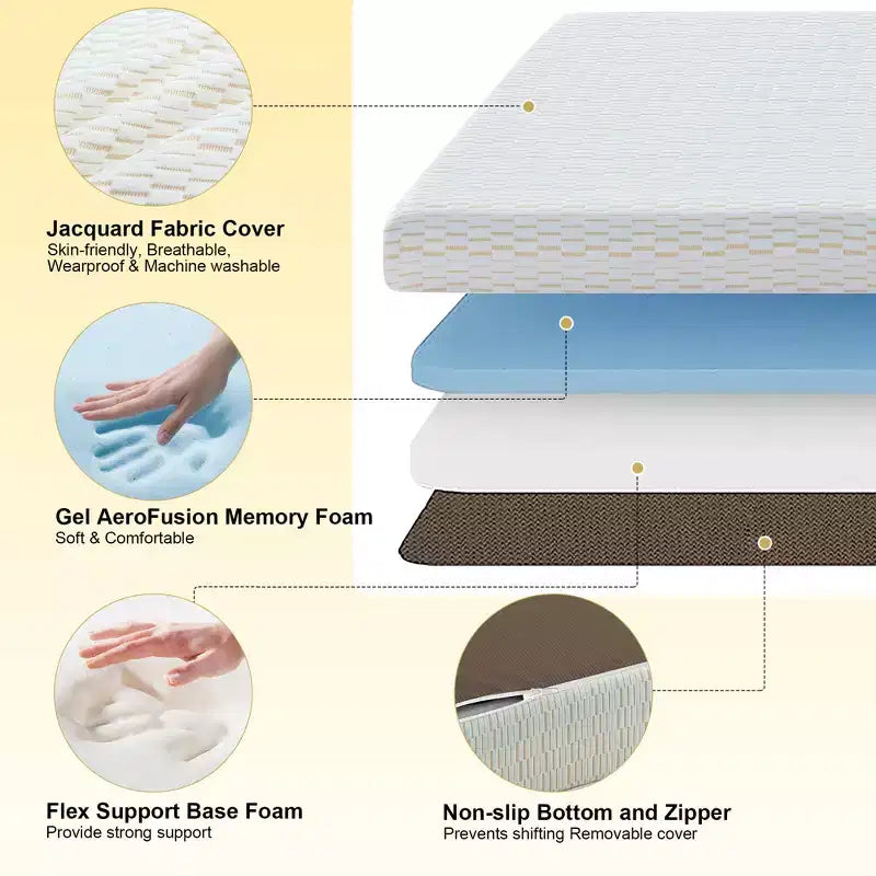 Matelas lit pliant en mousse à mémoire de forme