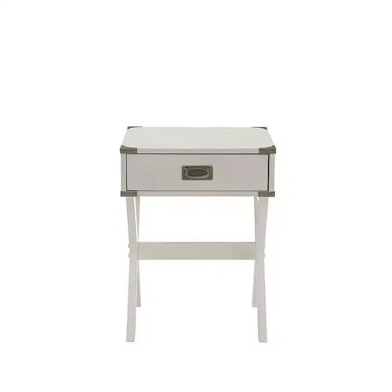 Table d'appoint carrée blanche