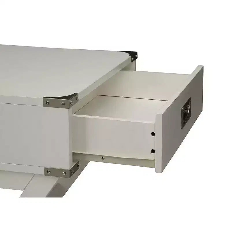 Table d'appoint carrée blanche
