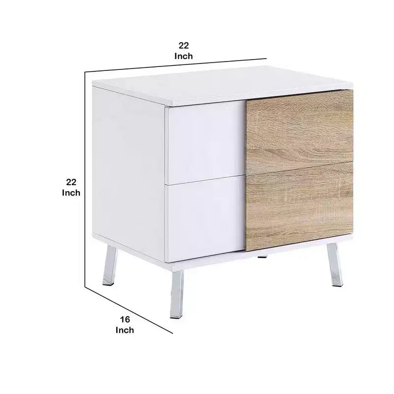 Table d'appoint en bois bicolore