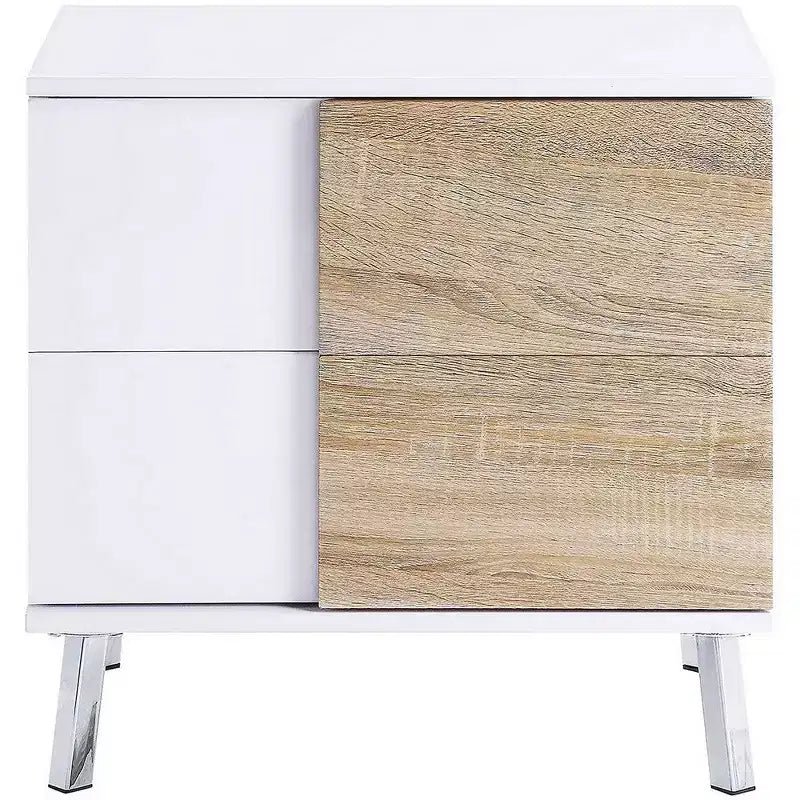 Table d'appoint en bois bicolore