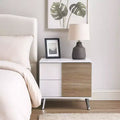 Table d'appoint en bois bicolore