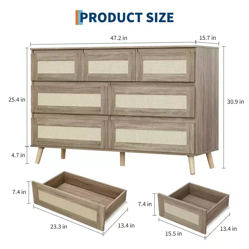 Commode en rotin