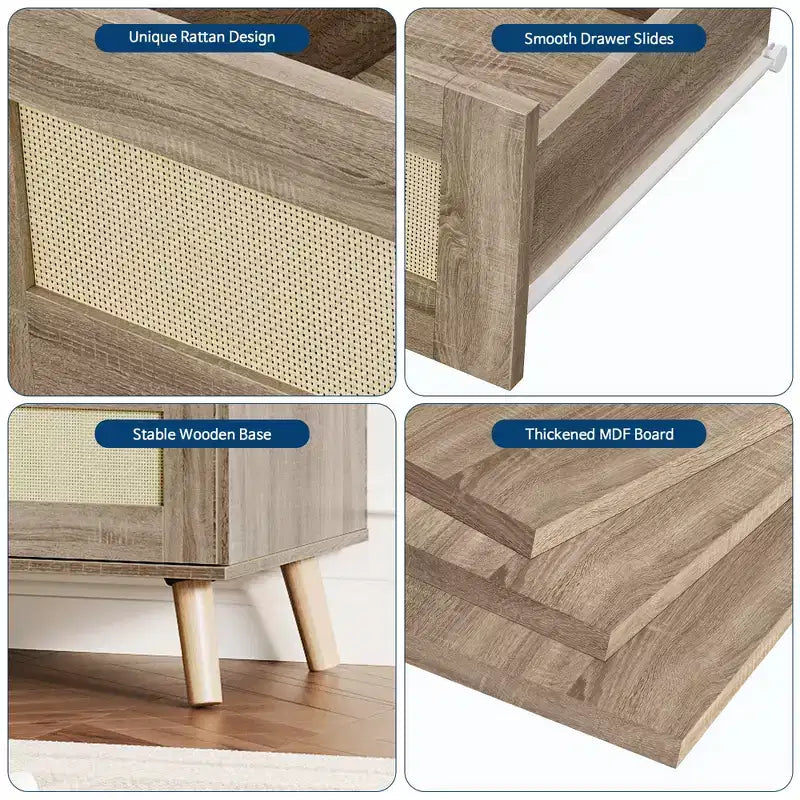 Commode en rotin