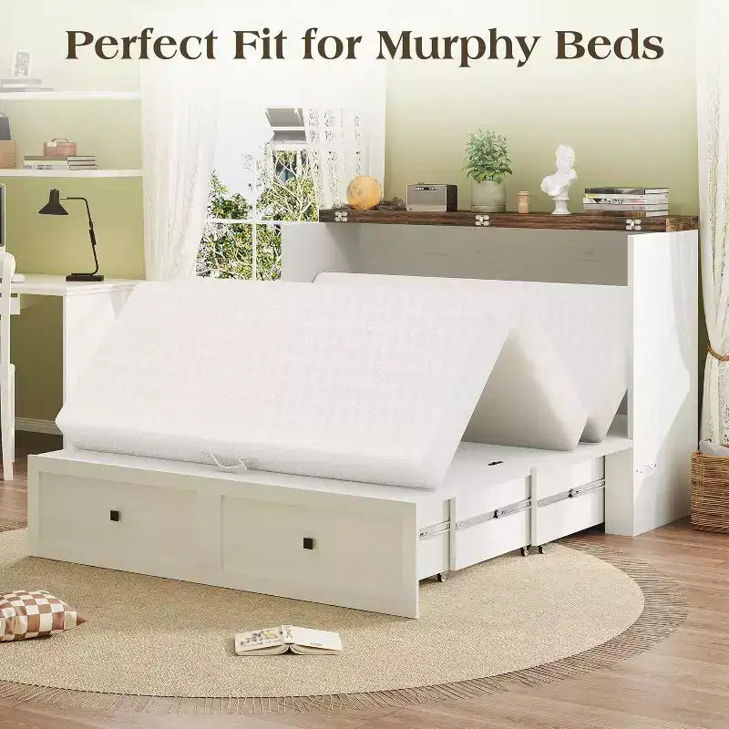 Matelas en mousse à mémoire de forme pliable en trois parties