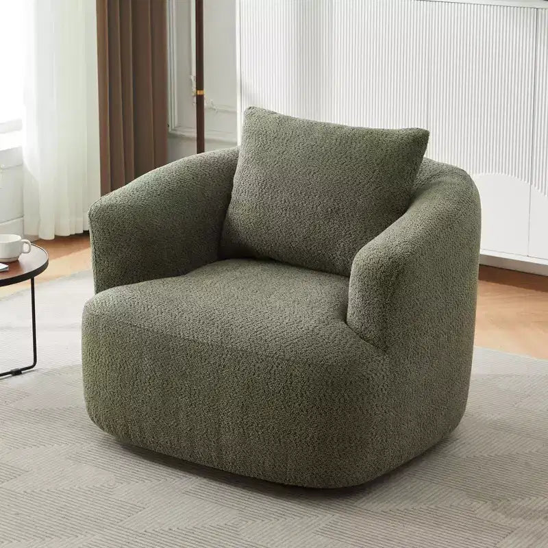 Swivel Barrel Chair Upholstered Accent Sofa Chair