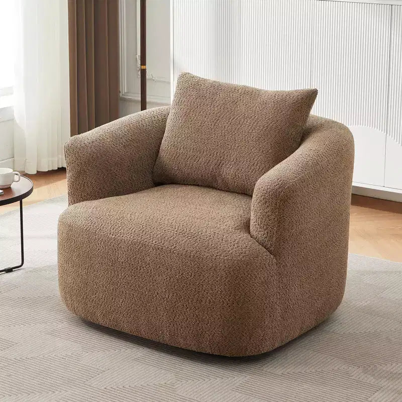 Swivel Barrel Chair Upholstered Accent Sofa Chair