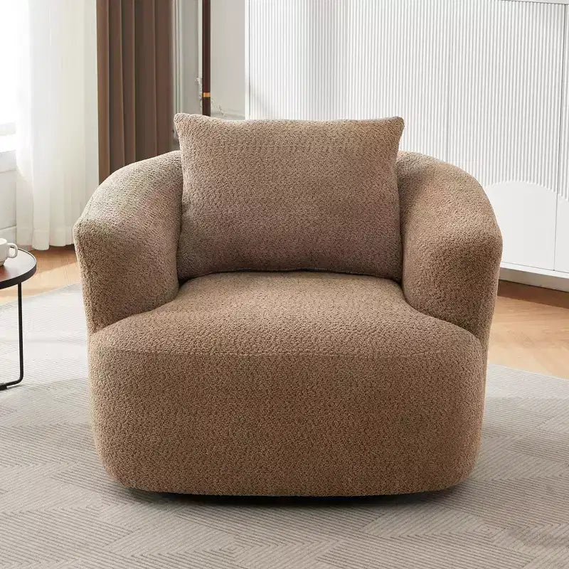 Swivel Barrel Chair Upholstered Accent Sofa Chair