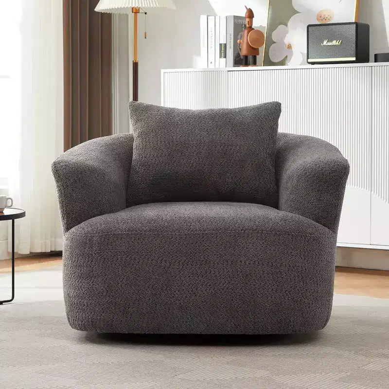 Swivel Barrel Chair Upholstered Accent Sofa Chair