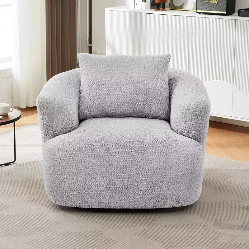 Swivel Barrel Chair Upholstered Accent Sofa Chair
