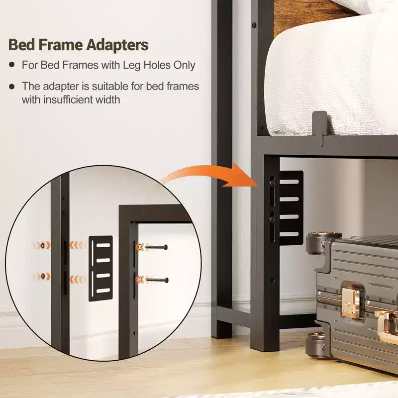 Tête de lit de rangement avec lumières LED et station de charge