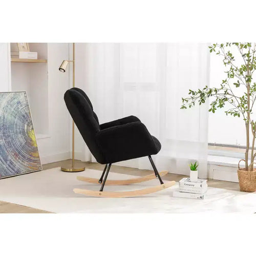 Fauteuil à bascule pour enfants en tissu peluche