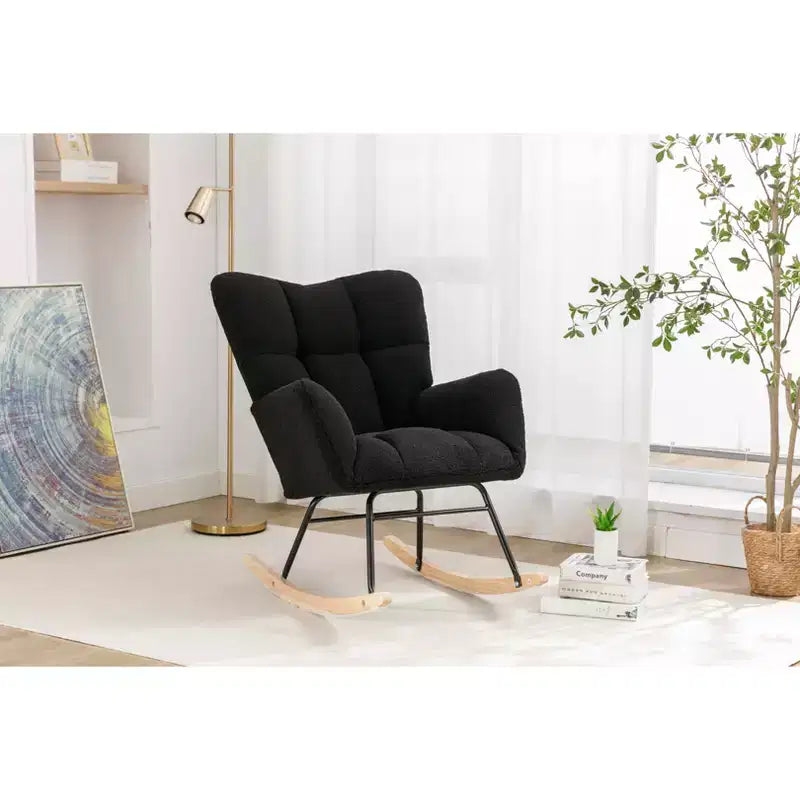Fauteuil à bascule pour enfants en tissu peluche
