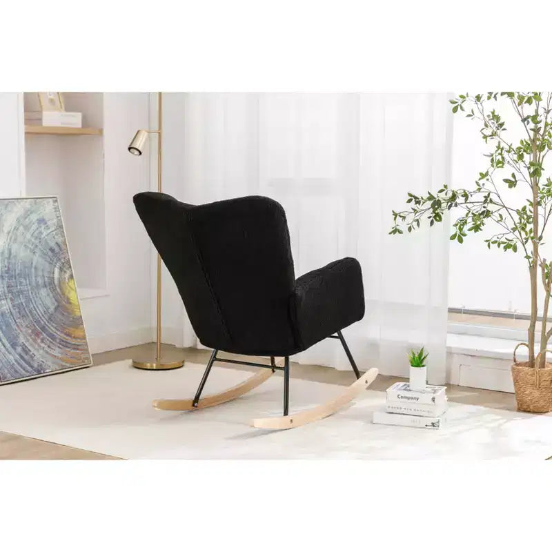 Fauteuil à bascule pour enfants en tissu peluche