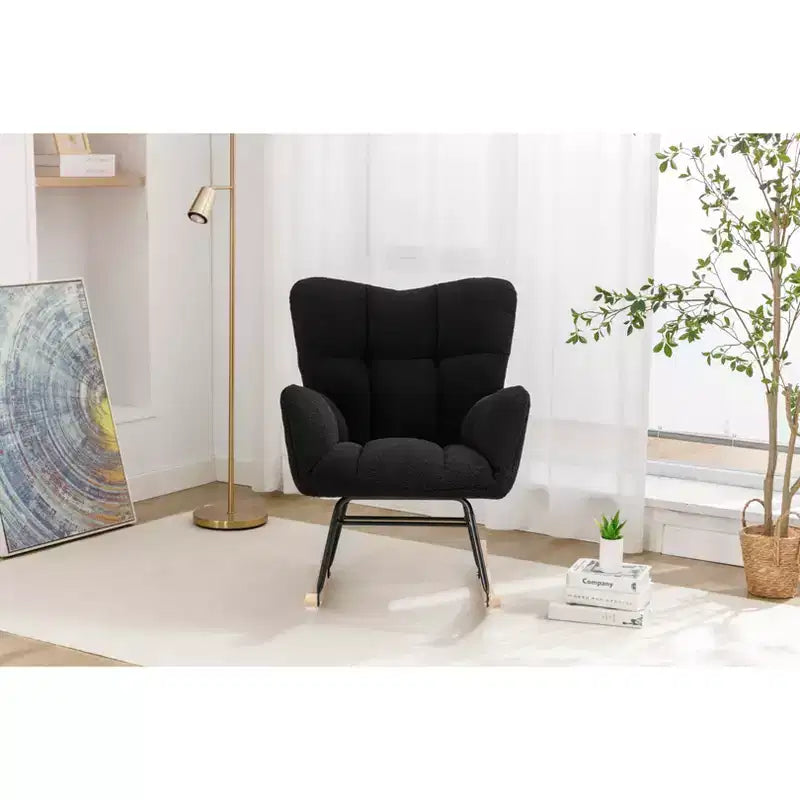 Fauteuil à bascule pour enfants en tissu peluche