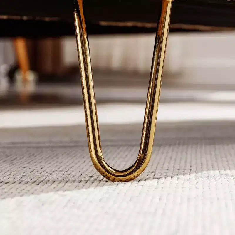 Banc de lit/coffre de rangement en fausse fourrure
