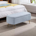 Banc de lit/coffre de rangement en fausse fourrure