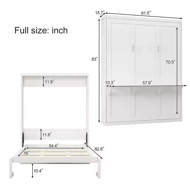 Lit escamotable mural avec bureau