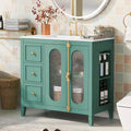 36 Bathroom Vanity Sink Combo with Storage Wood Bathroom Floor Cabinet with Drawers and Soft Close Doors