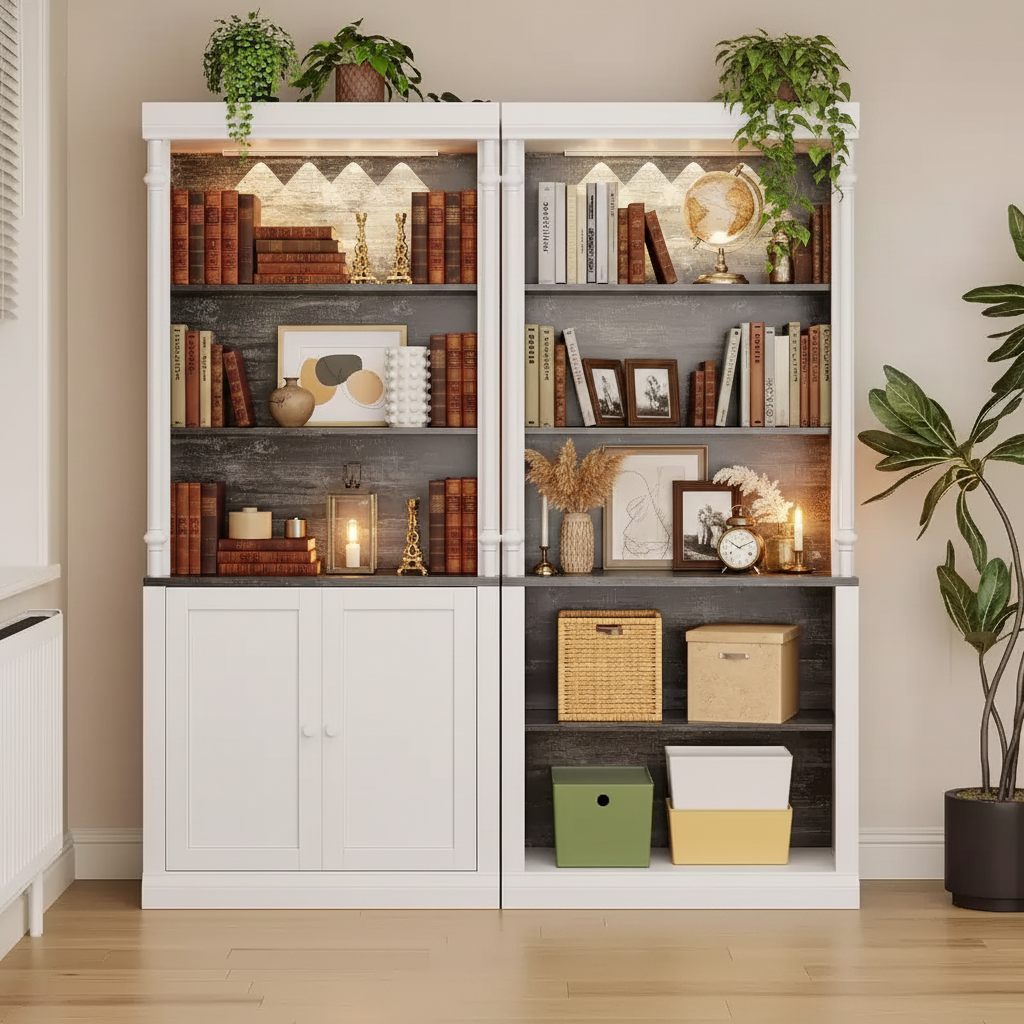 Bookshelf with Adjustable Shelves