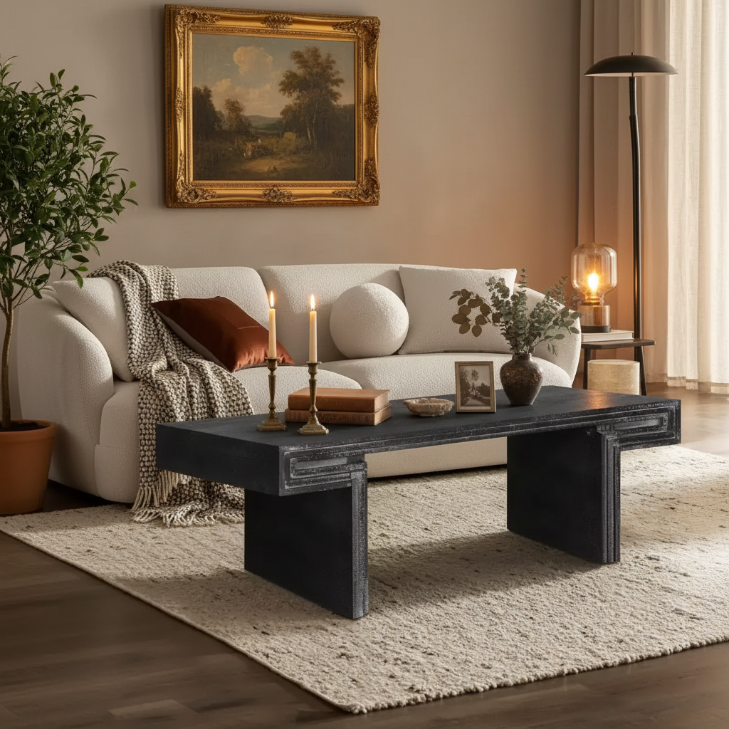 Table basse en bois vintage