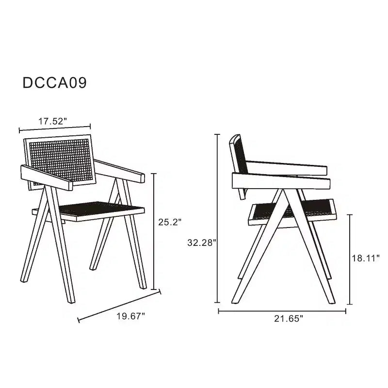 Fauteuil de salle à manger, naturel