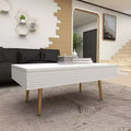 Table basse contemporaine en bois blanc